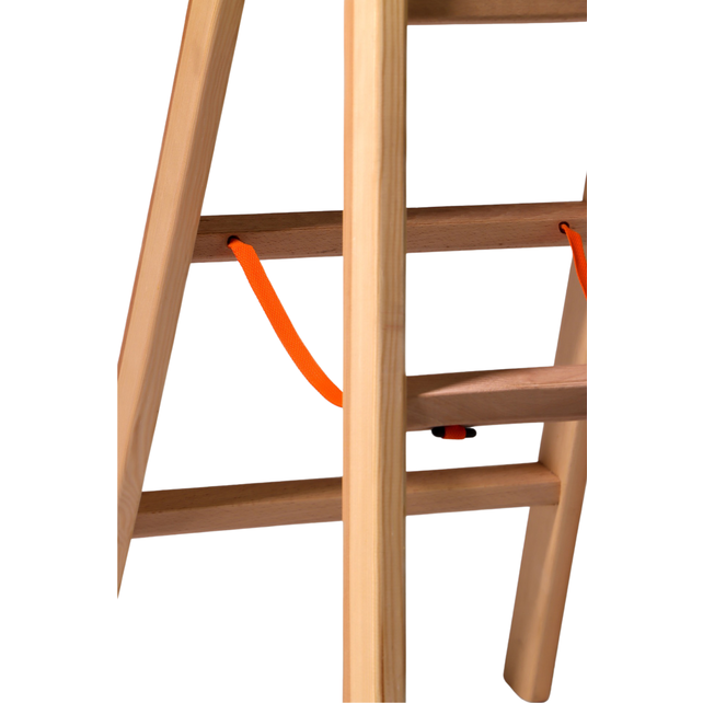 Ergonomische dubbel trap met 2 dwarse bovenste sporten