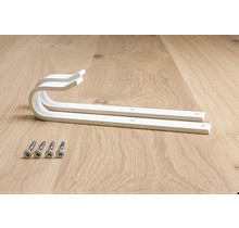 Witte bevestigingshaken set (gepoedercoat)