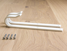 Witte bevestigingshaken set (gepoedercoat)
