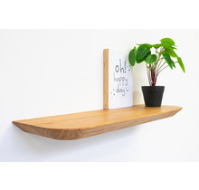 Zwevende wandplank facet transparant geolied