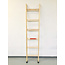Grenen enkele ladder met rubberen voet