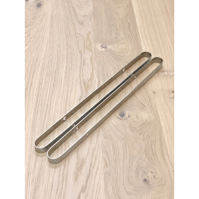 Geborsteld RVS ophangbeugels set