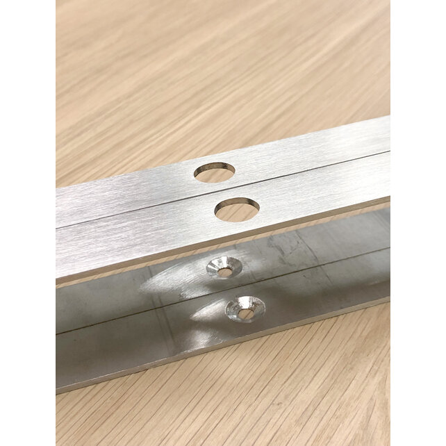 Geborsteld RVS ophangbeugels set