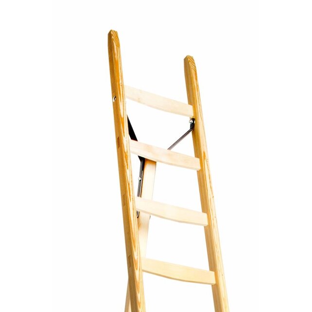 Houten plukladder (driepootladder, fruitladder, of snoeiladder)