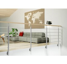 Interio balustrade set beukenhout/staal RAL 9006