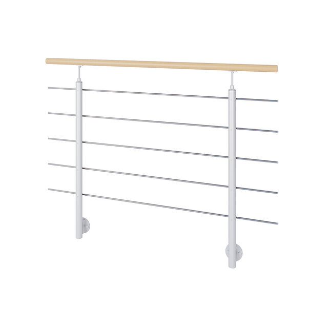 Interio balustrade set beukenhout/staal RAL 9006