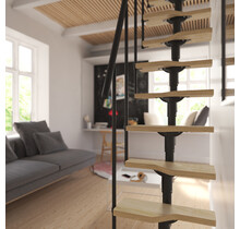 Atlanta vaste ruimtebesparende trap recht - 62 cm breed