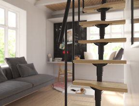 Atlanta vaste ruimtebesparende trap recht - 62 cm