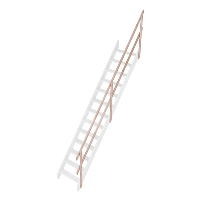 Cottage Junior vaste trap recht beukenhout - 65 cm breed