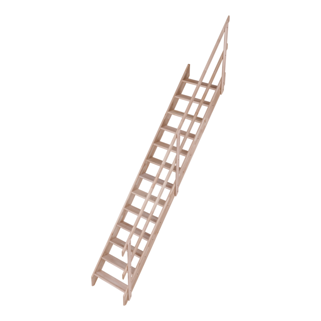 Cottage Junior vaste trap recht beukenhout - 65 cm breed