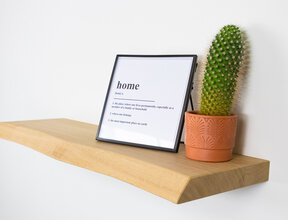 Boomstam wandplank onbehandeld