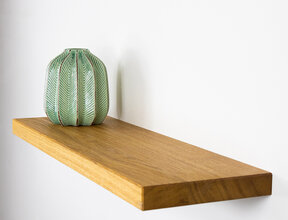 Zwevende wandplank eiken transparant geolied