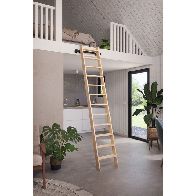 Houten zoldertrap beuken (meubelmakerstrap)