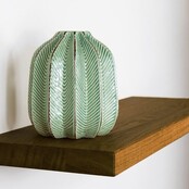 S513 - recht notenkleur gelakt - 220 cm