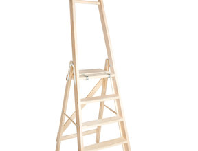 Escalier à plate-forme en bois (pin)
