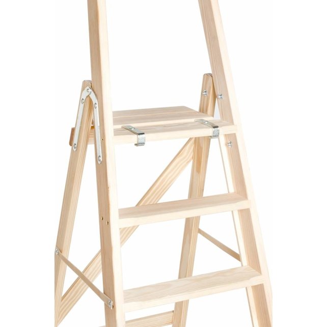 Escalier à plate-forme en bois (pin)