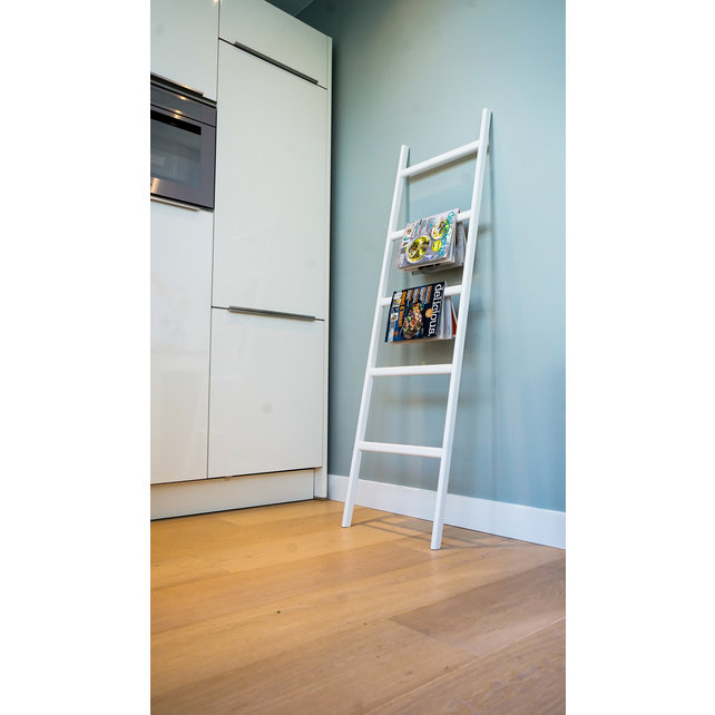 Échelle de décoration en bois chêne blanc