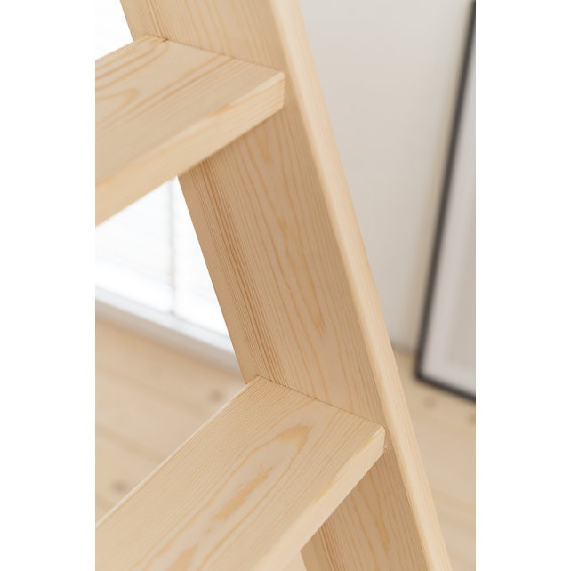 Escalier droit en pin (escalier d'ébéniste)