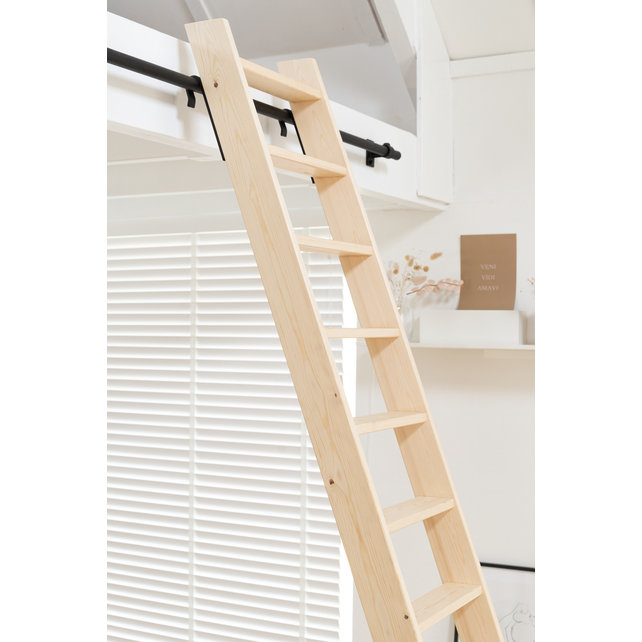 Escalier droit en pin (escalier d'ébéniste)