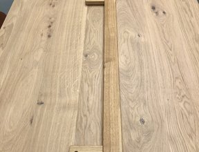 Rampe continue en chêne naturel