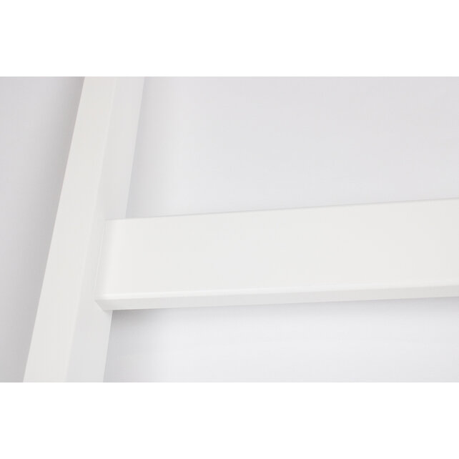 Échelle simple blanche en bois de hêtre