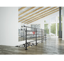 Ensemble de balustrades en aluminium noir pur RAL9005