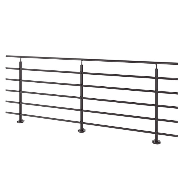 Ensemble de balustrades en aluminium noir pur RAL9005