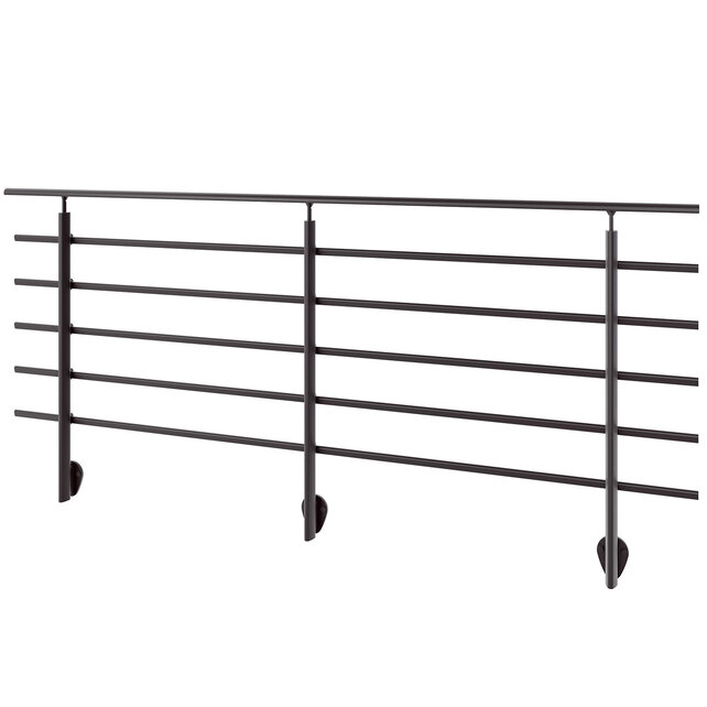 Ensemble de balustrades en aluminium noir pur RAL9005