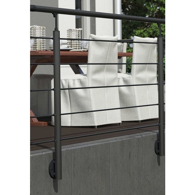 Clean Black balustrade set aluminium Clean Black balustrade set aluminium