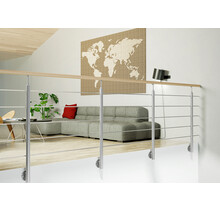 Ensemble de balustrades Interio hêtre/acier RAL 9006