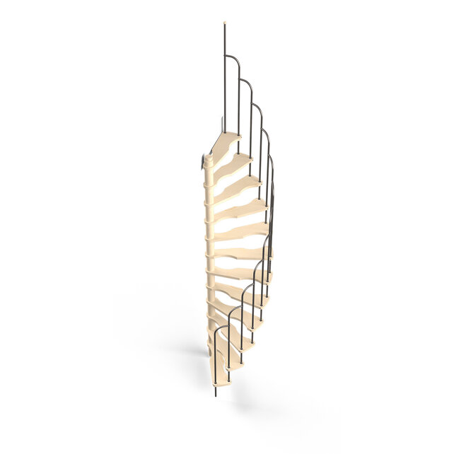 Escalier fixe à faible encombrement Saturne 60x120 cm/70x140 cm de large - noir