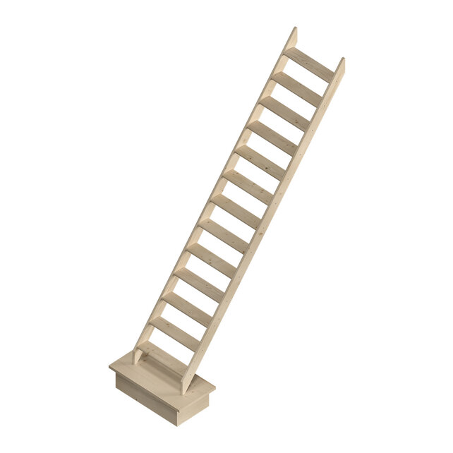 Escalier fixe Cottage Junior droit en épicéa - 65 cm de large