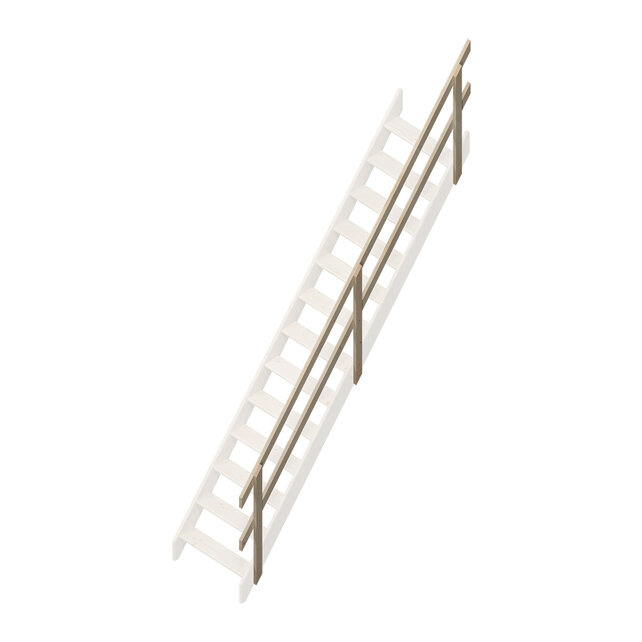Escalier fixe Cottage Junior droit en épicéa - 65 cm de large
