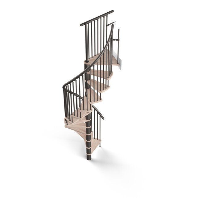 Escalier hélicoïdal fixe à faible encombrement Kappa noir