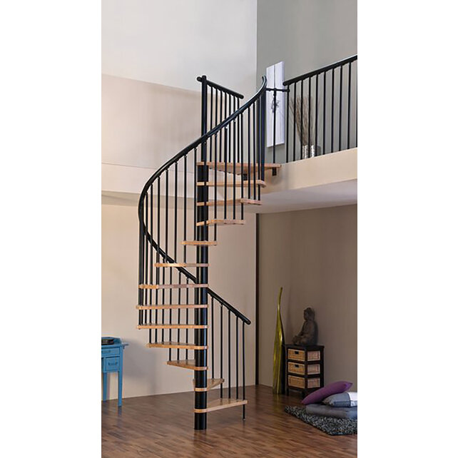 Escalier hélicoïdal fixe à faible encombrement Kappa noir