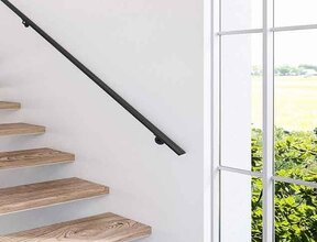 Rampe d'escalier en noir pur (rampe d'escalier en vrac)