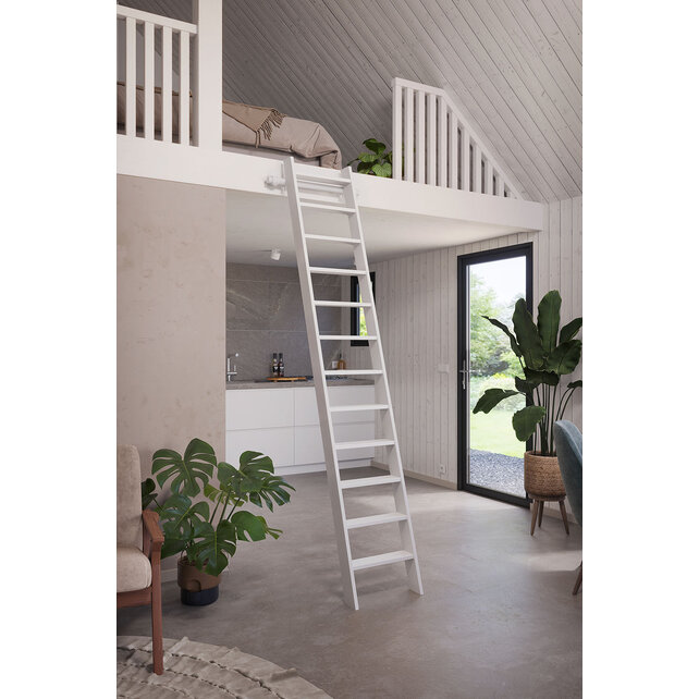 Escalier Miller en hêtre blanc