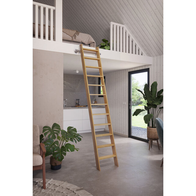 Escalier de meunier en chêne naturel