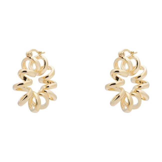Anna + Nina Earrings spiral gold
