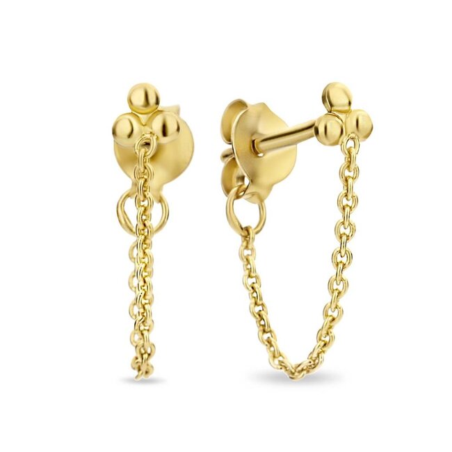 Selected goudkleurige set oorbellen