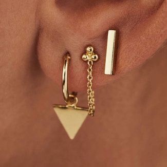 Selected gold colored set of earrings