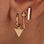 Selected gold colored set of earrings