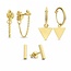 Selected gold colored set of earrings