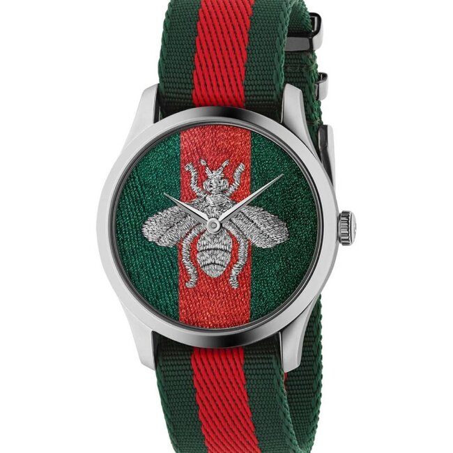 Gucci Horloge rood groen