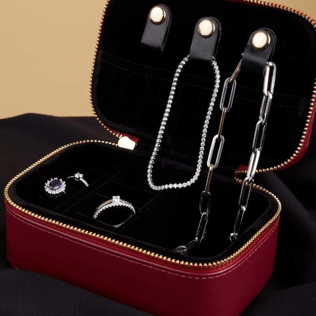 Jewelery box burgundy red