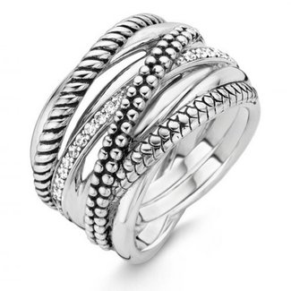 Ti Sento Wide ring silver