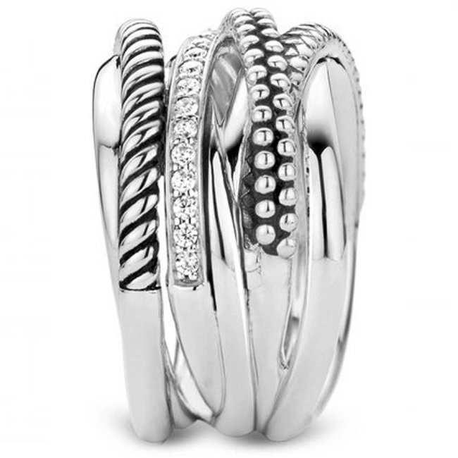 Ti Sento Wide ring silver