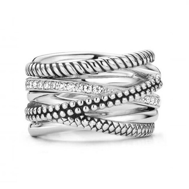 Ti Sento Brede ring zilver