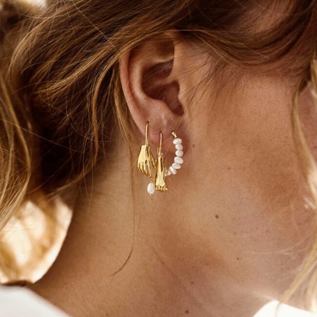 Anna + Nina Earrings with freshwater pearls