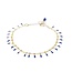 Armband blauw met bedels